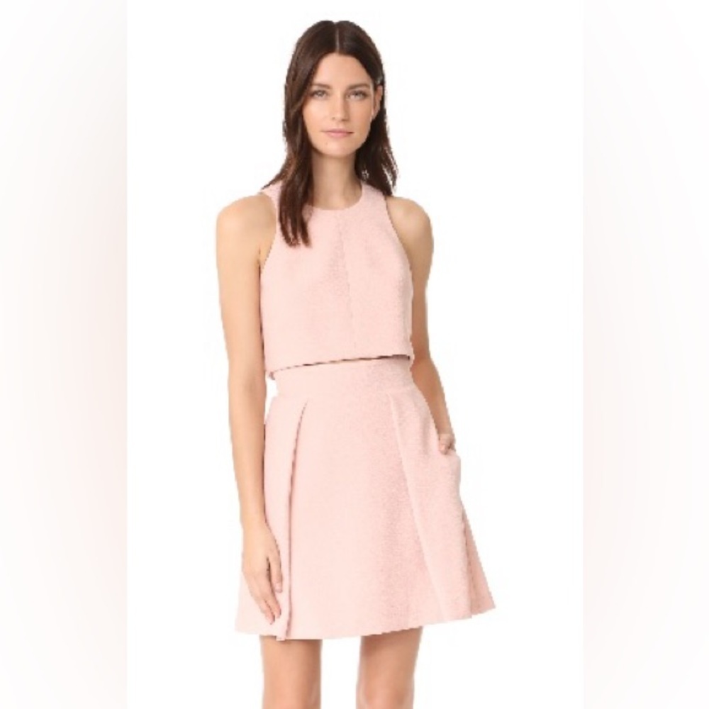 Black Halo Sanibel Two Piece Pink Sleeveless Dress Sz 8